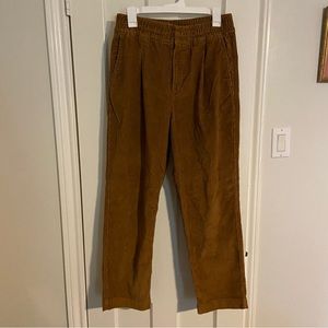 GAP Corduroy Pleated Pants with Elastic Waist